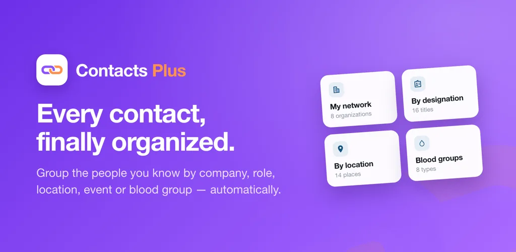 Contacts Plus feature graphic