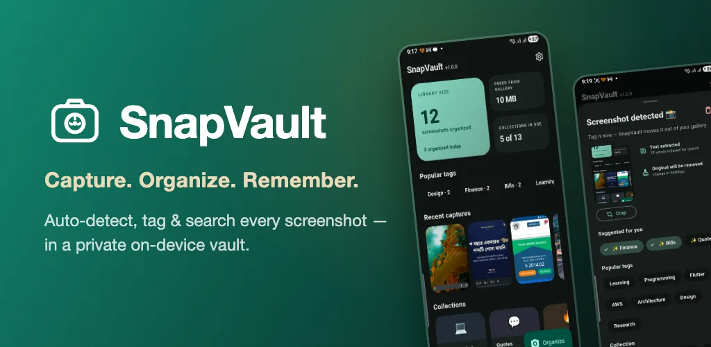 SnapVault feature graphic